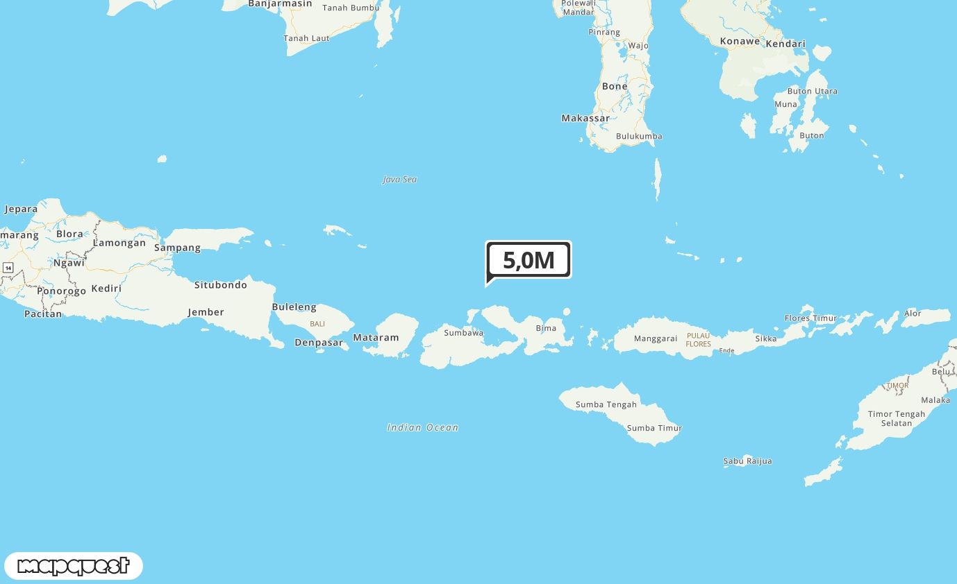 INFO BMKG Gempa Guncang Sumbawa Di Laut 71 Km Timur Laut 5 0 Magnitudo