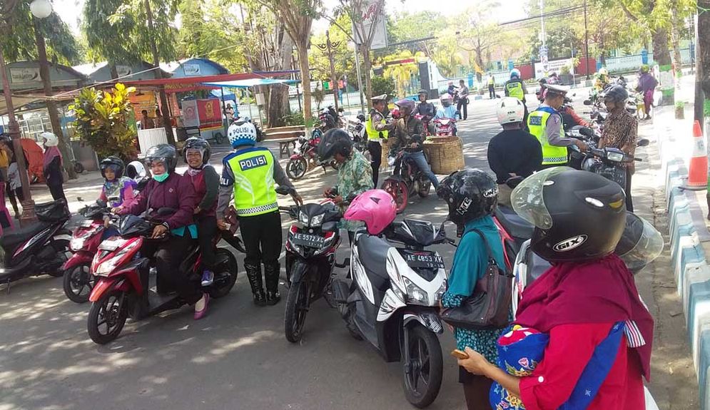 Operasi Zebra yang digelar Polres Pacitan Jumat (02/11/2018) di Jalan Imam Bonjol