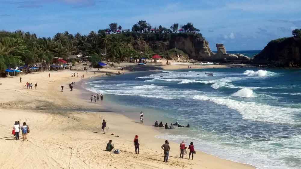 Suasana Pantai Klayar Kamis (27/12/2018)