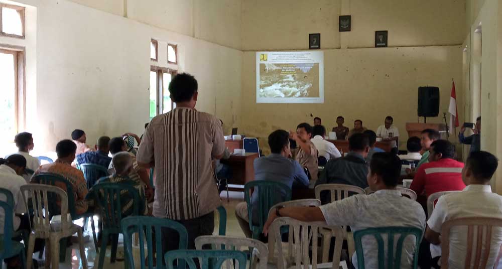 Sosialisasi pembangunan penahan sediman Kali Brungkah Senin (15/04/2019)