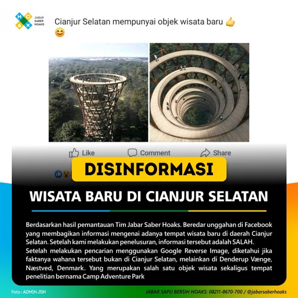 Salah satu aduan hoaks ke JSH