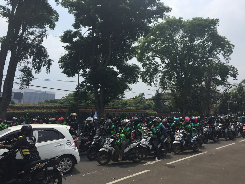 Ilustrasi demo gojek