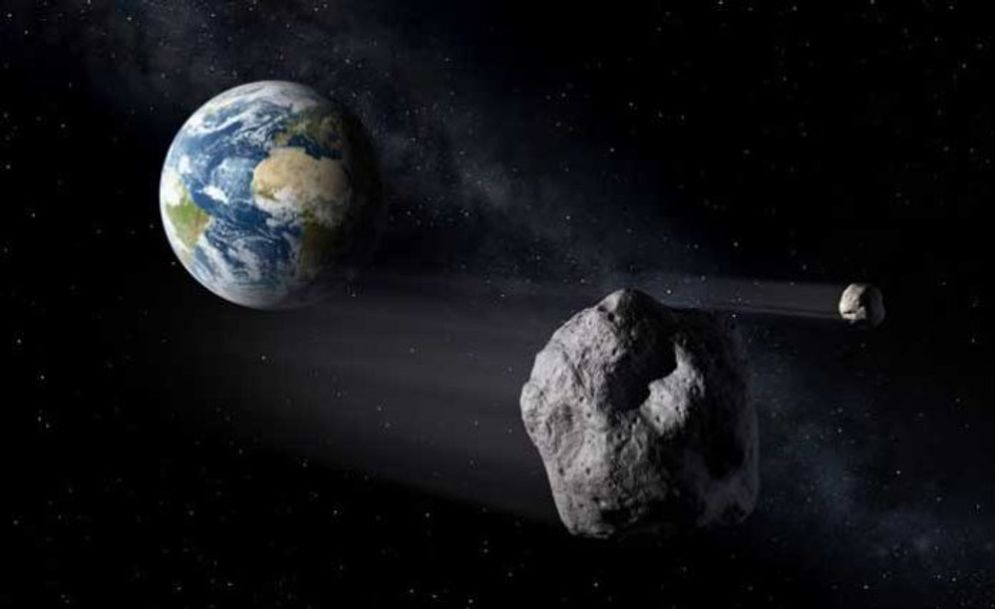 Ilustrasi asteroid di dekat bumi