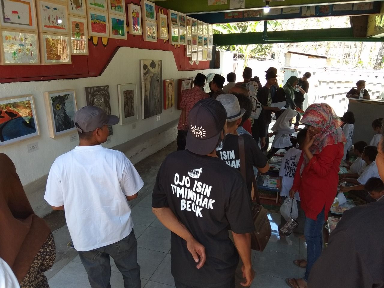 Suasana Pameran Sewu Lukisan Anak #1 pada tahun 2018.