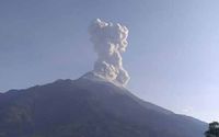 <p>Hembusan awan panas Merapi Senin (14/10/2019) /BPPTKG</p>
