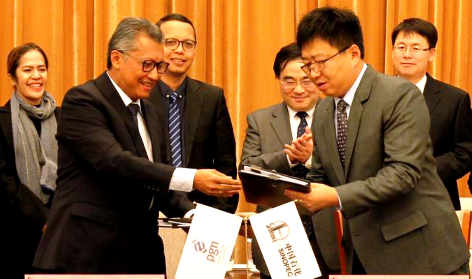 PGN dan Sinopec Tandatangani Perjanjian Jual Beli LNG
