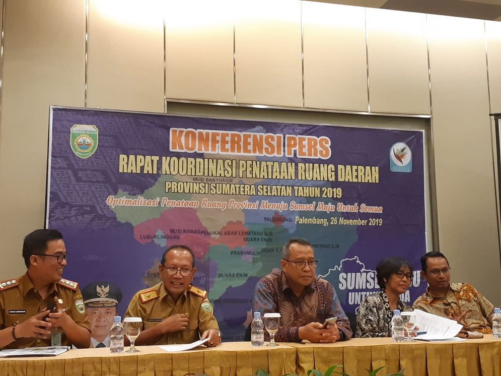 Pemprov Sumatra Selatan bersama pemerintah pusat dan ZSL Indonesia memberikan pemaparan terkait penataan ruang di Sumsel.