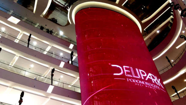 Wow...ada Panaromic LED Setinggi 25 Meter Memukau Pengunjung Delipark Mall Medan