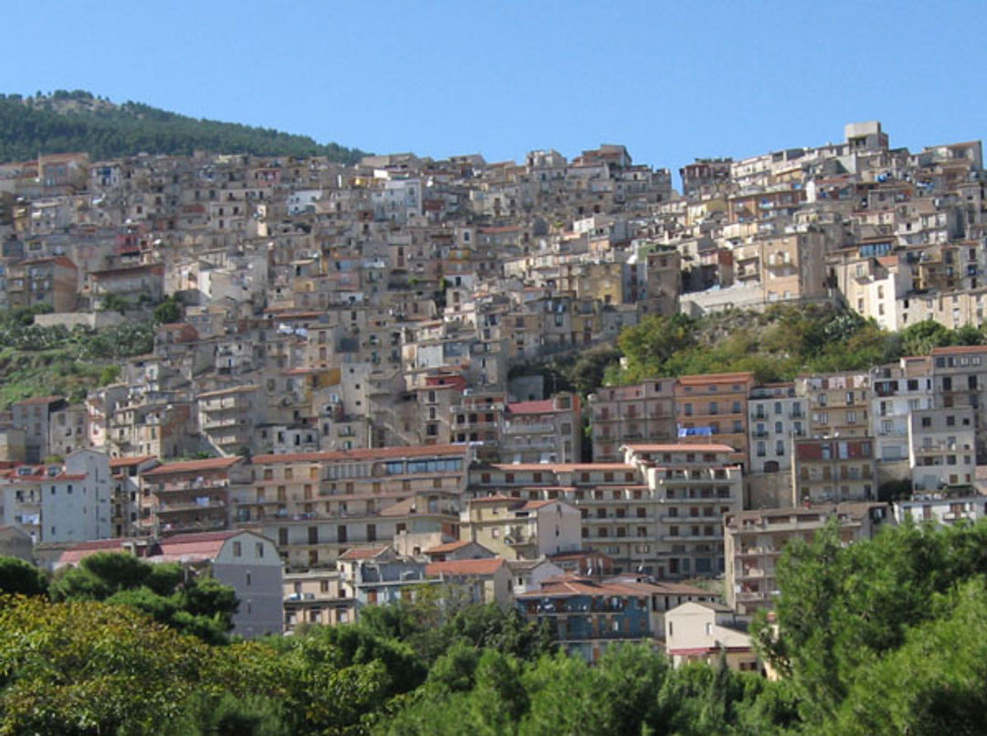 Cammarata City di Pulau Sisilia, Italia