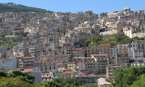 Cammarata City di Pulau Sisilia, Italia
