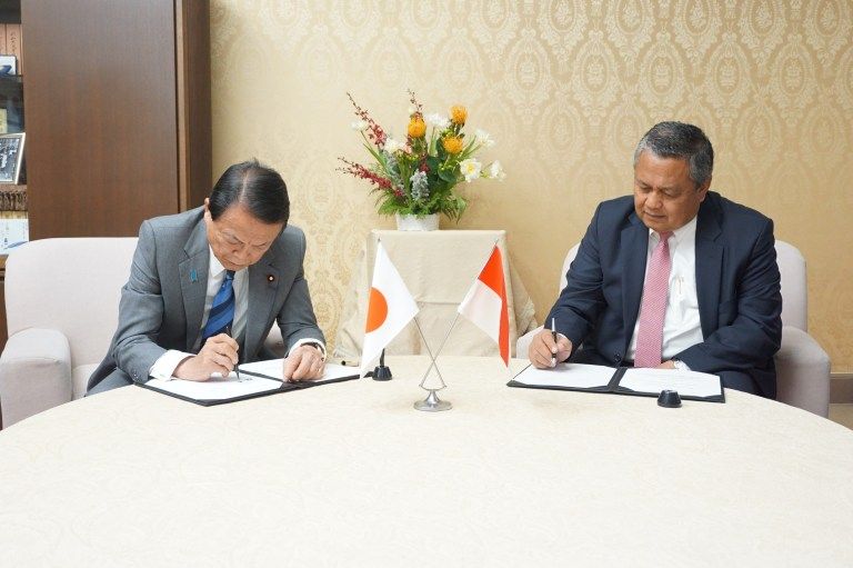 Penandatanganan kerja sama antara BI dan Kemenkeu Jepang