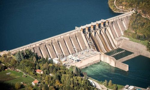 Ilustrasi hydropower. 
