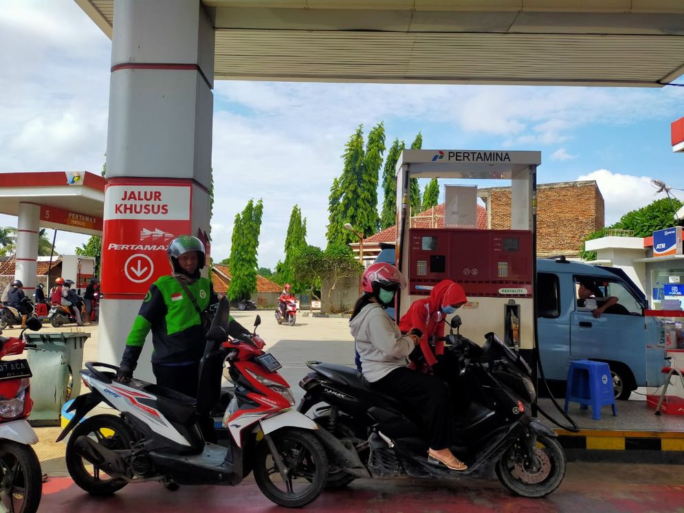 SPBU di Jl ZA Pagar Alam Bandar Lampung