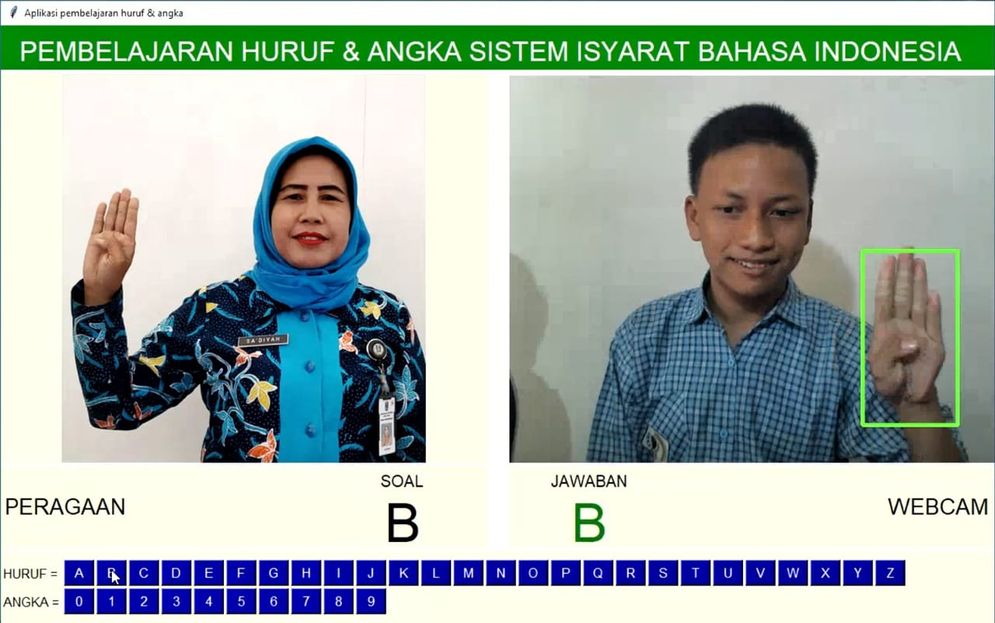 Sistem bahasa isyarat  yang diciptakan tenaga ahli dari Direktorat Sistem Informasi – Yayasan Perguruan 17 Agustus 1945 (Untag Surabaya).  