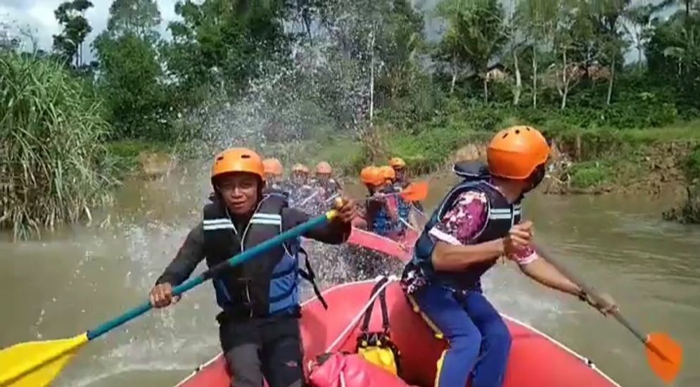 Salah satu tim Arum jeram Way Besai Lampung Barat