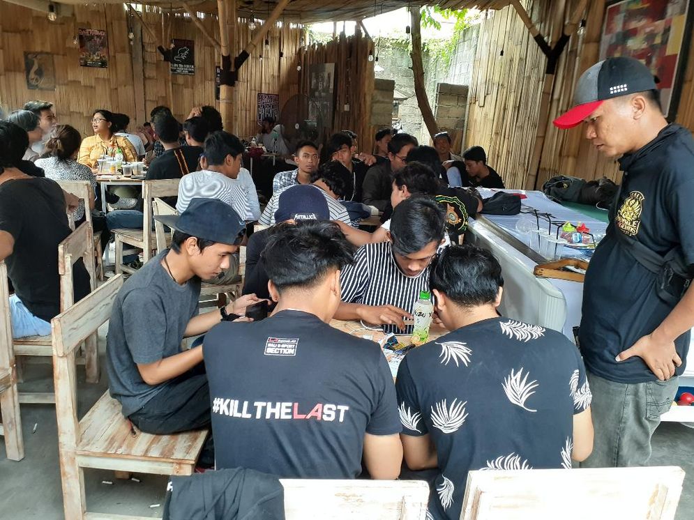 Suasana turnamen Mobile Legends di Denpasar, Sabtu (22/2/2020).