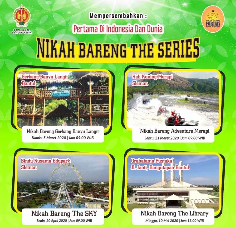 Nikah Bareng The Series digelar dengan konsep unik sebanyak 4 kali.