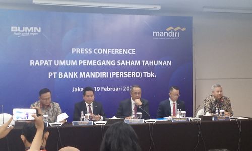 <p>Rapat Umum Pemegang Saham Tahunan (RPUST) PT Bank Mandiri Tbk., Kamis, 19 Februari</p>
