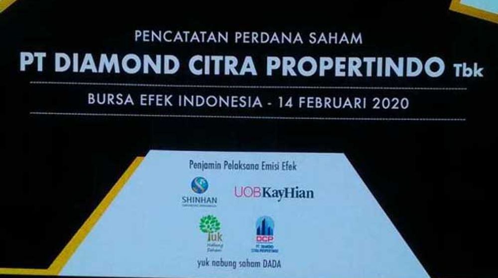 Diamond Citra Propertindo Melepas Saham Perdana di Bursa Efek Indonesia