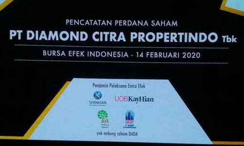 Diamond Citra Propertindo Melepas Saham Perdana di Bursa Efek Indonesia