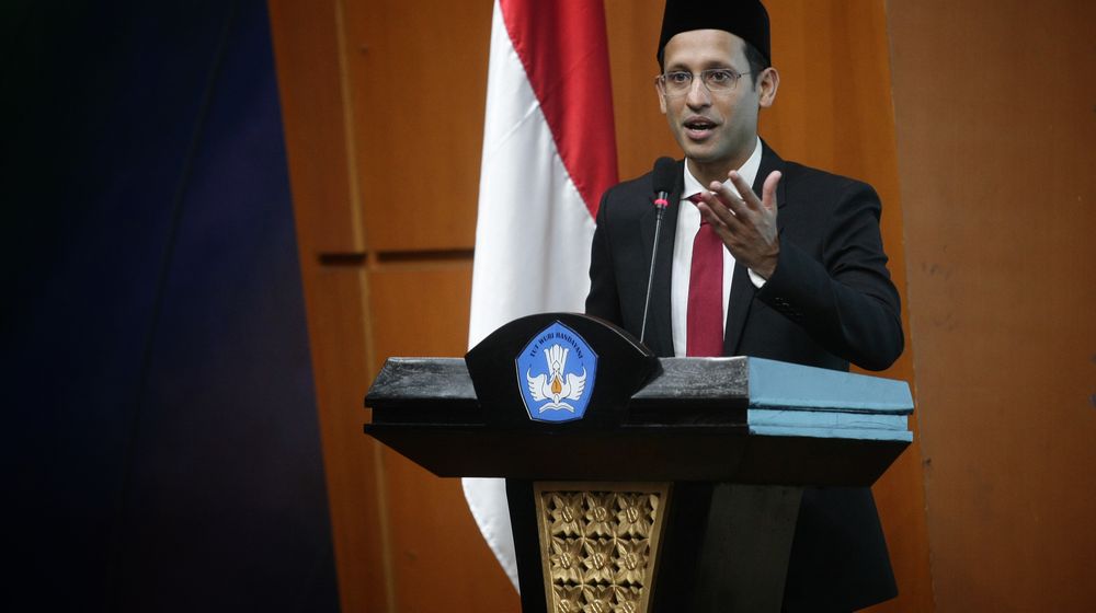 <p>Menteri Pendidikan dan Kebudayaan Nadiem Makarim</p>