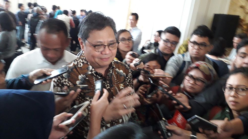 <p>Airlangga Hartarto, saat ditemui di Business Law Forum 2020, Jakarta, Kamis 5 Maret 2020</p>
