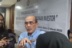<p>Faisal Basri saat melakukan wawancara langsung dengan wartawan seusai agenda FGD, Kamis, 12 Maret / Foto: TrenAsia.com</p>
