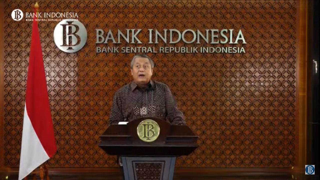 <p>Gubernur Bank Indonesia Perry Warjiyo dalam video live streaming di channel Youtube Bank Indonesia</p>
