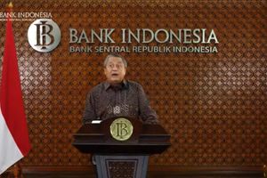 <p>Gubernur Bank Indonesia Perry Warjiyo dalam video live streaming di channel Youtube Bank Indonesia</p>
