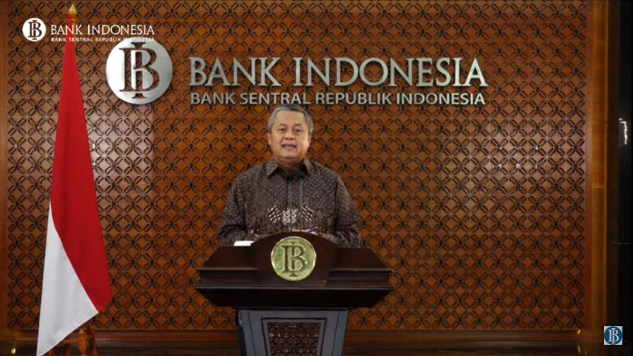 <p>Gubernur Bank Indonesia Perry Warjiyo dalam video live streaming di channel Youtube Bank Indonesia </p>
