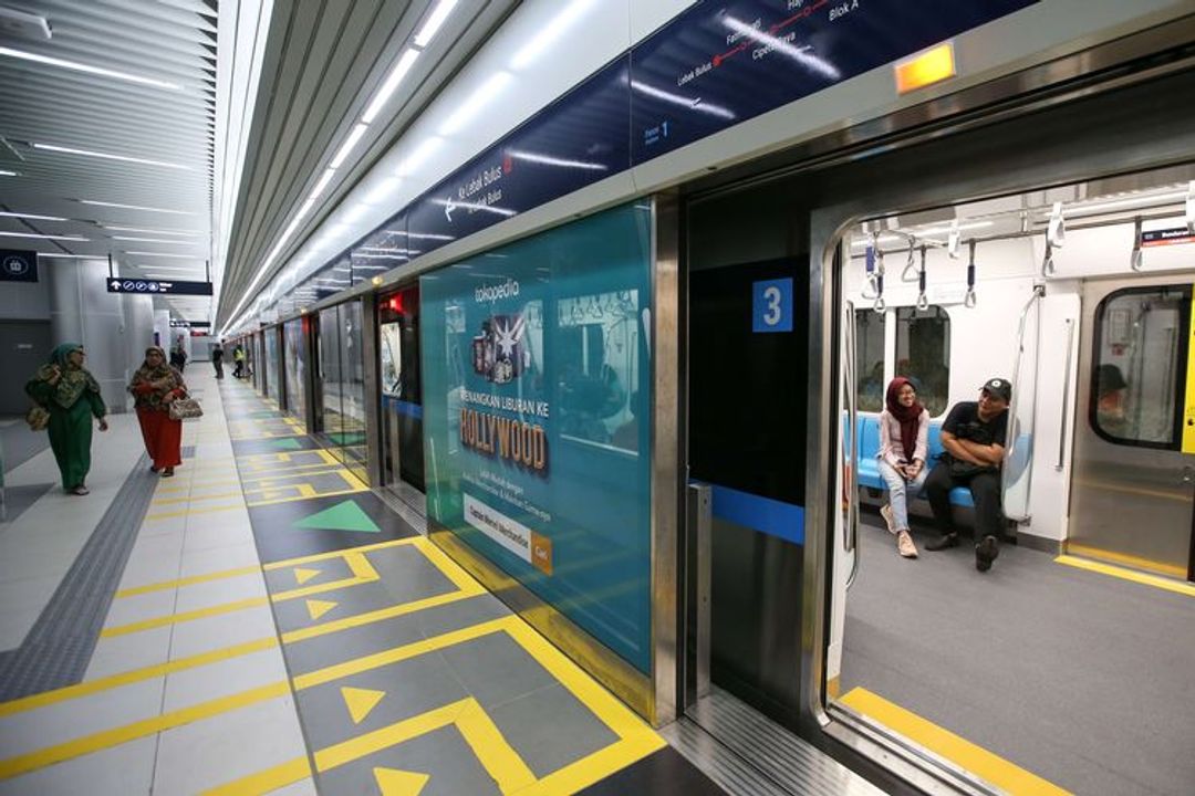 <p>Suasana Stasiun MRT Bundaran Hotel Indonesia, Jakarta, Senin, 25 Maret 2019</p>
