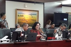 <p>Menteri Keuangan Sri Mulyani di Kantor Ditjen Pajak. / Dok. Ditjen Pajak</p>
