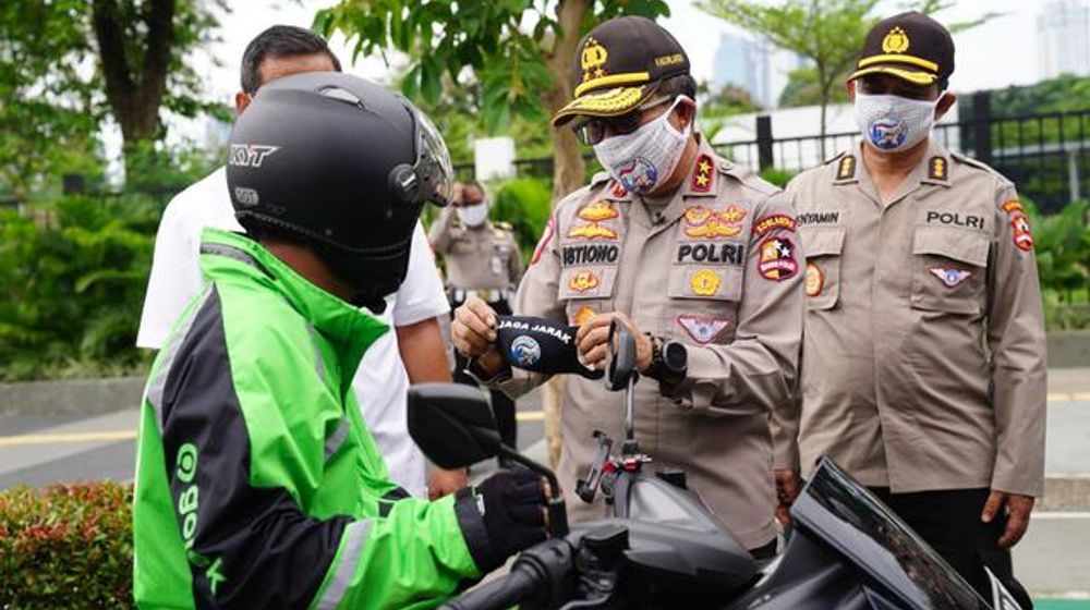<p>Kakorlantas Polri Irjen Istiono Saat Operasi Keselamatan dan Pencegahan Penyebaran Virus Covid-19 / Foto Liputan6.com</p>

