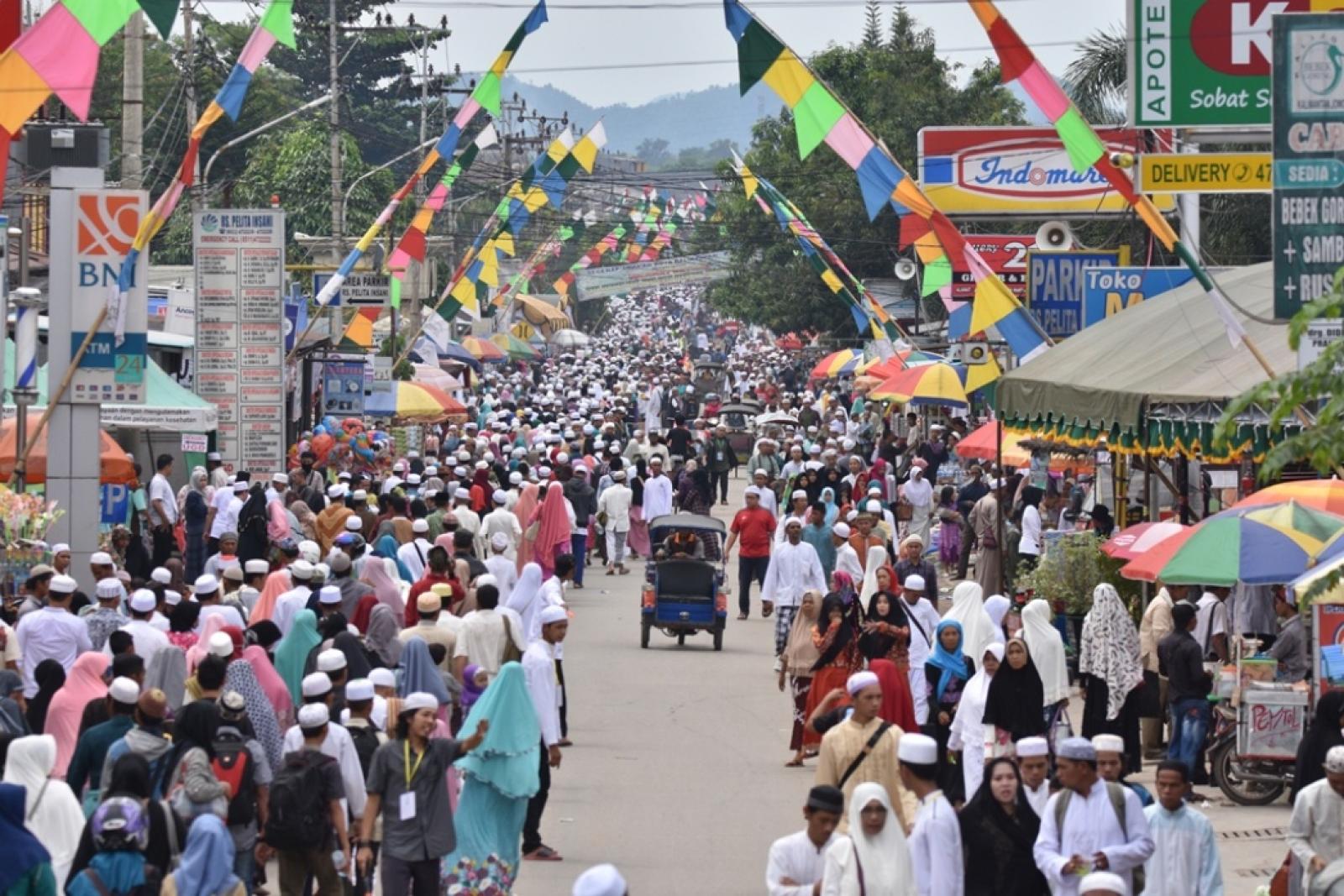 Jemaah membludak saat Haul Guru Sekumpul ke-15, Maret 2020 lalu. (Foto: Istimewa)