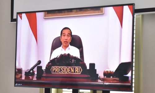 <p>Presiden Joko Widodo saat memberikan pengantar pada Rapat Terbatas (Ratas) melalui konferensi video, Rabu 22 April 2020/ Sumber: setkab.go.id</p>
