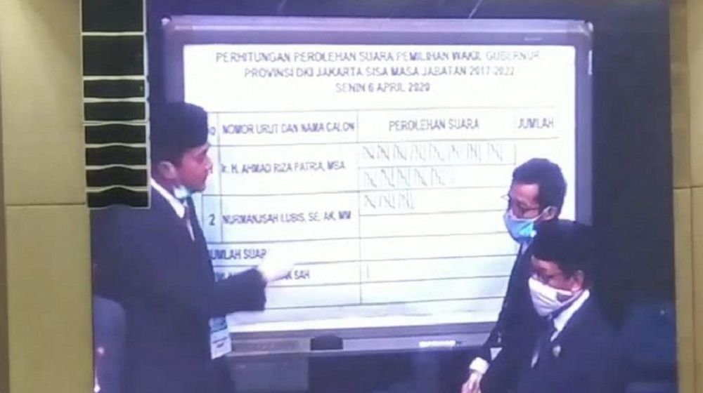 <p>Tangkapan layar pemilihan Wakil Gubernur DKI Jakarta. / YouTube Pemprov DKI Jakarta</p>