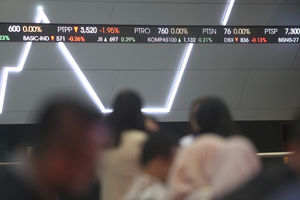 <p>Suasana pergerakan saham di Gedung Bursa Efek Indonesia (BEI) Jakarta. Foto: Ismail Pohan/TrenAsia</p>
