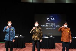 <p>Manajemen PT Indika Energy Tbk. saat menggelar RUPST. / Dok. Indika Energy</p>

