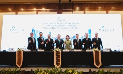 <p>Manajemen PT Pollux Properti Indonesia Tbk. usai rapat umum pemegang saham. / Pollux.co.id</p>
