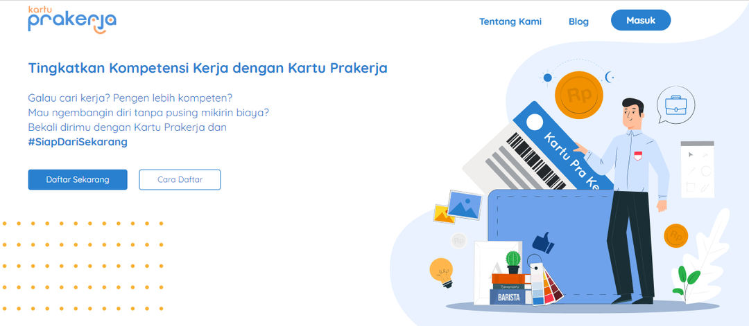 <p>Banner Program Kartu Prakerja (Sumber: https://www.prakerja.go.id/)</p>
