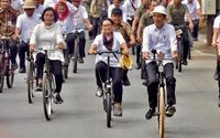 <p>Presiden Joko Widodo, Menteri Luar Negeri Retno Marsudi, dan Menteri Keuangan Sri Mulyani. / Facebook @smindrawati </p>

