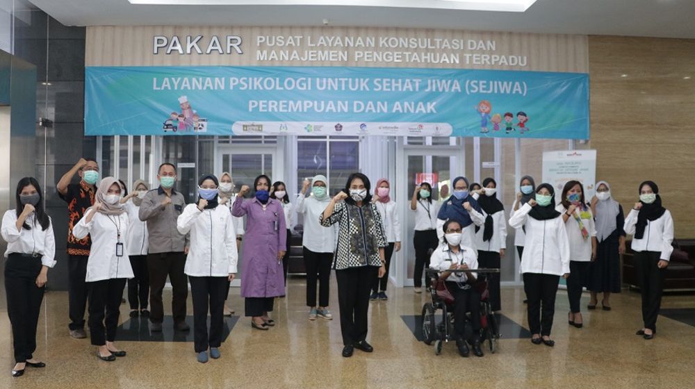 <p>Menteri Pemberdayaan Perempuan dan Perlindungan Anak, Bintang Puspayoga sangat mengapresiasi dan mendukung inisiasi layanan Sejiwa yang diluncurkan KSP, Rabu, 29 April 2020, di Jakarta. / Kemenpppa.go.id</p>

