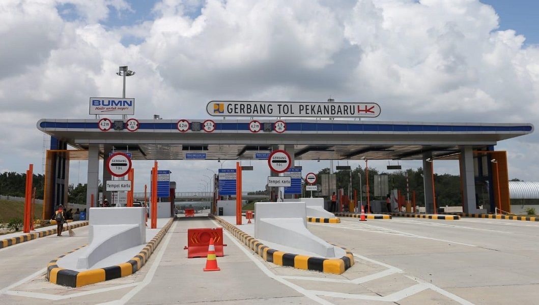 <p>Gerbang Tol Pekanbaru yang siap digunakan untuk Mudik Lebaran Tahun 2020. / Setkab.go.id</p>

