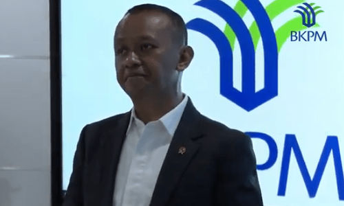 <p>Kepala Koordinasi Bidang Penanaman Modal (BKPM) Bahlil Lahadalia dalam konferensi video. / YouTube BKPM</p>
