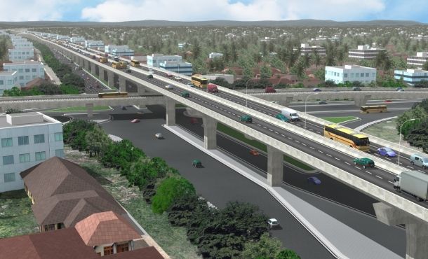 <p>Proyek Jalan Tol Layang A.P. Pettarani, Makassar / Dok. PT Nusantara Infrastructure Tbk</p>
