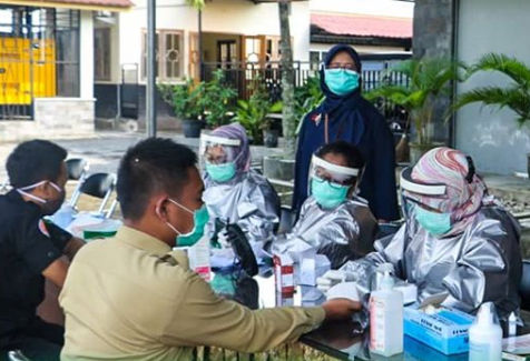 Pelaksanaan rapid test di Bantul beberapa waktu lalu.