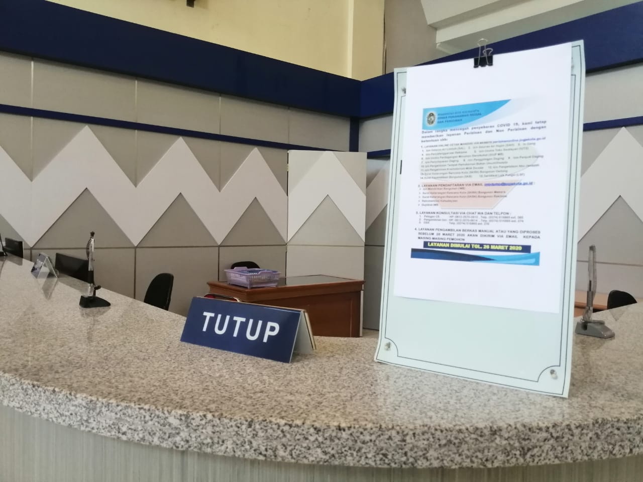 DPMP Kota Yogyakarta kini hanya melayani pengurusan izin secara online.