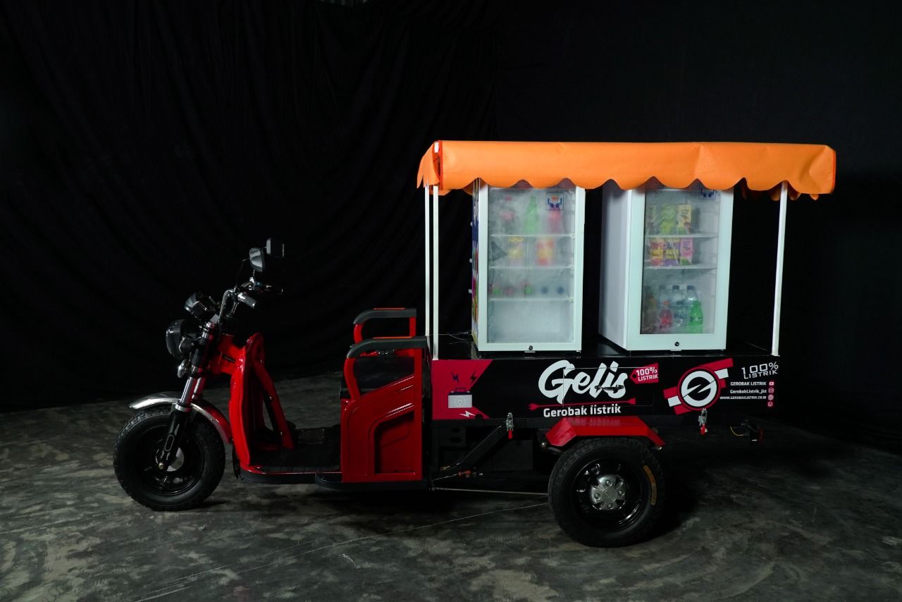 Gerobak listrik untuk para pengusaha kecil yang siap dipasarkan dalam waktu dekat.