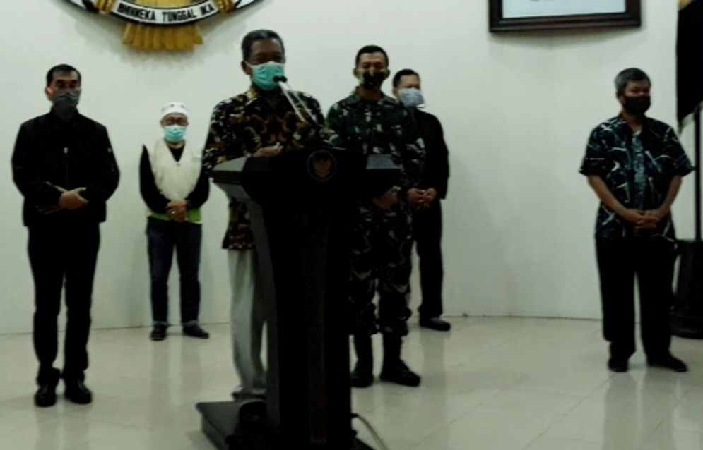 Konferensi Pers Penyampaian Perkembangan COVID-19 Pacitan