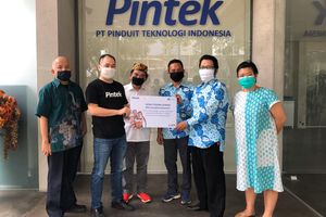 <p>Pintek Menggalang Dana Bersama Ikatan Guru Indonesia Untuk Guru Honorer Yang Terdampak COVID-19/ Pintek</p>
